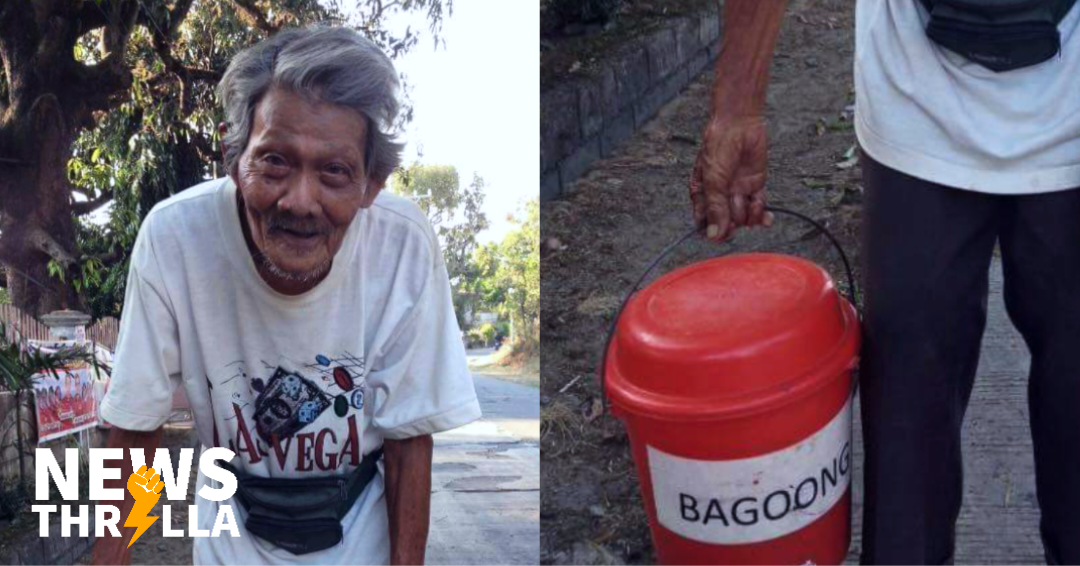 80-Anyos na Lolo, Naglalakad ng 20 Kilometro Araw-Araw Para Magtinda ng Bagoong